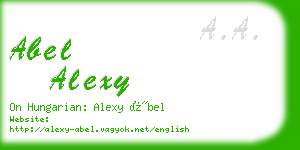 abel alexy business card